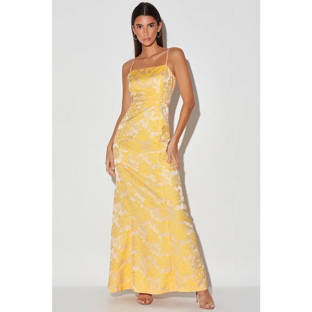 Lulus Jacquard Maxi Dress